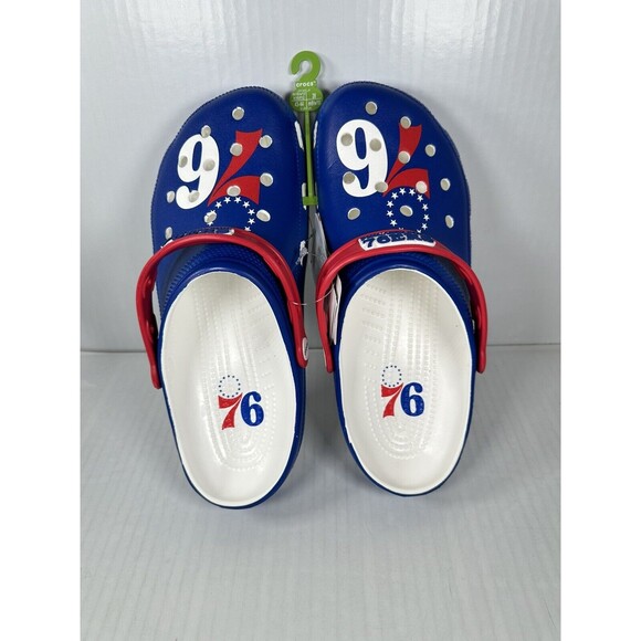 Crocs NBA Philadelphia 76ers Classic Clogs Mens Size 10 208901-100 BRAND NEW - Picture 5 of 7
